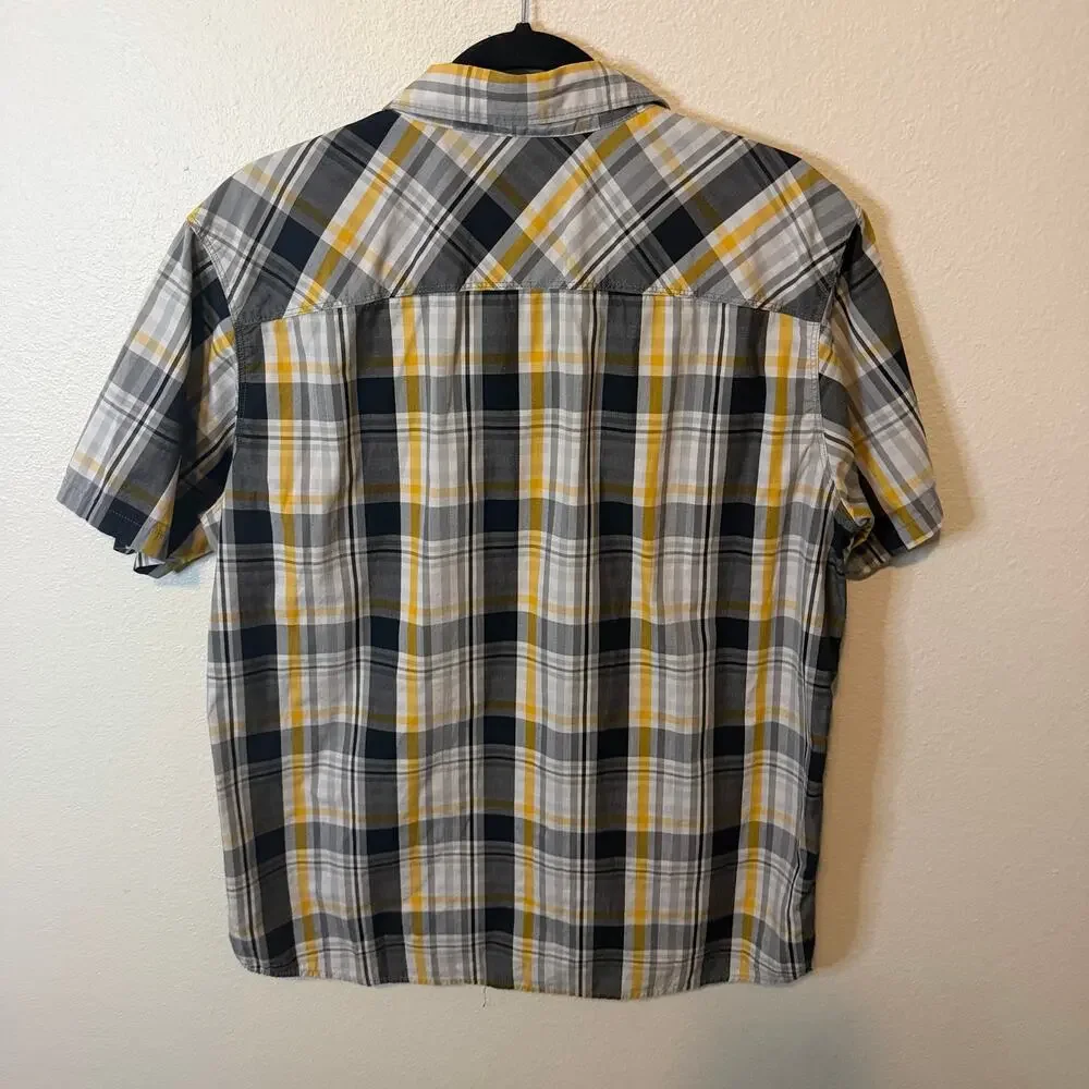 Mountain Hard Wear Men's Plaid Short Sleeve Button Down Shirt XL
